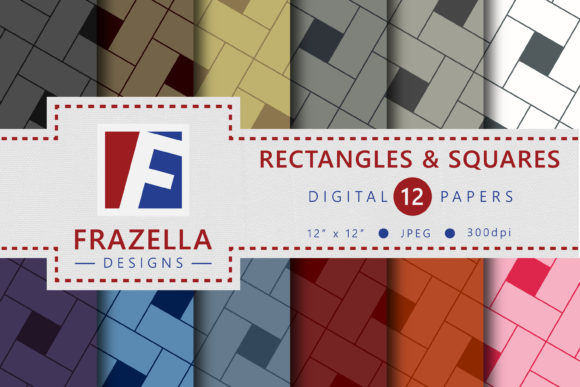 Rectangles and Squares Digital Papers: A Creative Resource for Designers and Artists