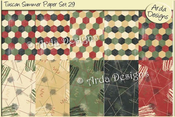 Tuscan Summer Paper Set 29 and Backing Papers: A Creative Essential for Art and Design