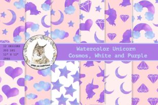 Watercolor Unicorn Digital Paper Patterns: A Creative Resource for Designers and Artists